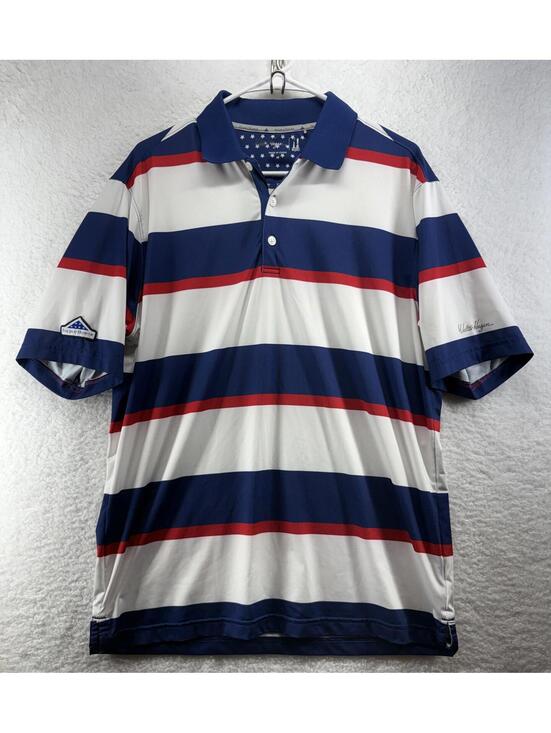 Walter Hagen Other - Folds of Honor Golf Polo Mens Medium Patriotic USA Striped Walter Hagen